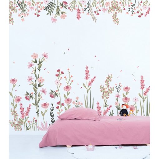 Magenta - Panoramic field of pink flowers