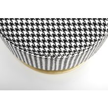 Fekete/fehér puff belső tárolóval, pad tárolóval előszobába