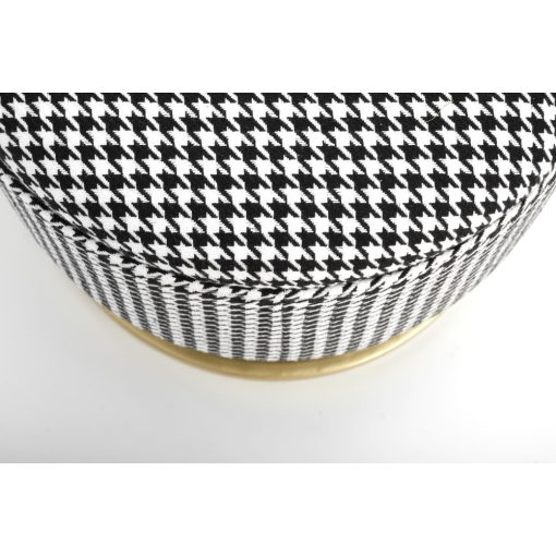 Fekete/fehér puff belső tárolóval, pad tárolóval előszobába