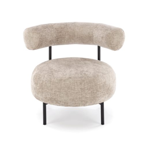 Letisztult stílusú kényelmes fotel, bézs fotel, barna fotel, fotel előszobába, fotel nappaliba