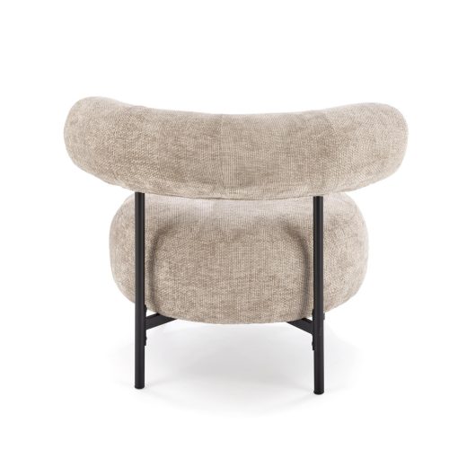 Letisztult stílusú kényelmes fotel, bézs fotel, barna fotel, fotel előszobába, fotel nappaliba