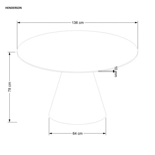 Dió étkezőasztal, henderson, 4 személyes étkezőasztal