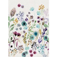 Aqua garden poszter, virágos poszter, virágmintás poszter, mintás poszter, design poszter