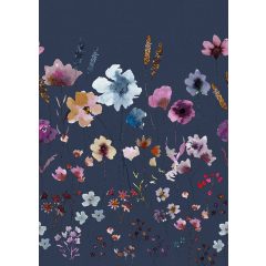 Meadow love blue poszter, virágos poszter, virágmintás poszter,  mintás poszter, design poszter