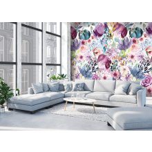 Watercolor floral Színes virág mintás poszter tapéta