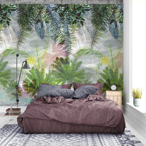 Jungle love Egzotikus levélmintás poszter tapéta