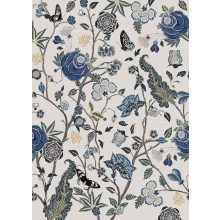 Pomegranate blue Kék virág mintás poszter tapéta