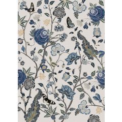 Pomegranate blue Kék virág mintás poszter tapéta