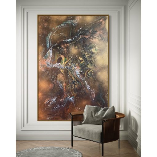 OMB - Lava, Bakos Kata festő, absztrakt festmény, absztrakt kép