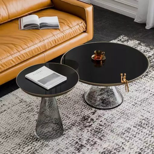 Üveg talpú kisasztal , lerakó asztal,  dohányzó asztal, gödöllő bútor, luxus asztal