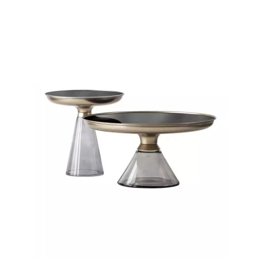 Üveg talpú kisasztal , lerakó asztal,  dohányzó asztal, gödöllő bútor, luxus asztal