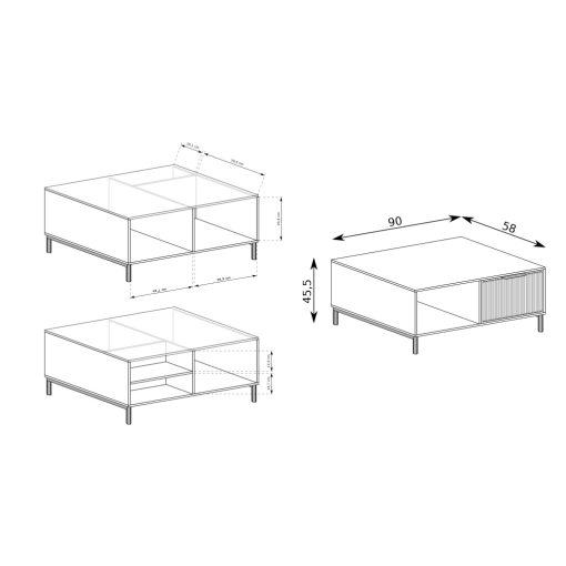 Kasmír dohányzóasztal