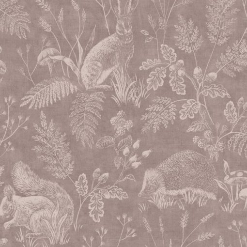 Woodland Toile állatos tapéta, erdő mintás tapéta, tapéta gyerekszobába