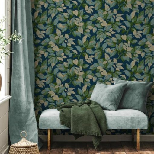 Canopy levél mintás tapéta, fa mintás tapéta