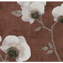 Orient  orchideás tapéta, virág mintás tapéta, tapéta hálószobába