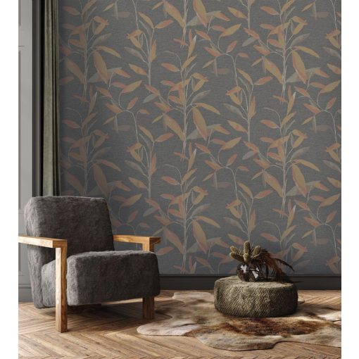 Larvotto  levél mintás tapéta, növény mintás tapéta