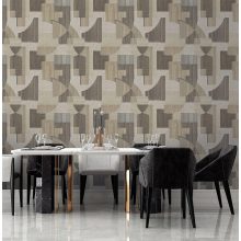 Monte Carlo geometriai mintás tapéta, tapéta nappaliba