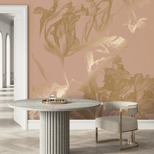 Arany gravírozott virágok