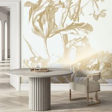 Arany gravírozott virágok