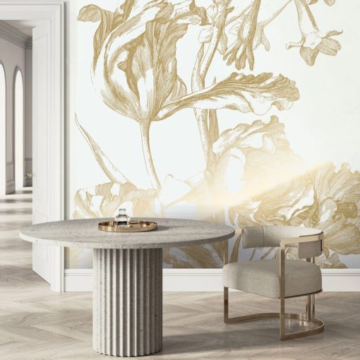 Arany gravírozott virágok