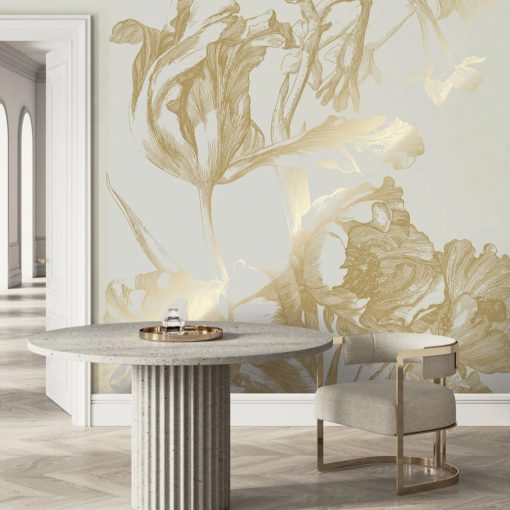 Arany gravírozott virágok