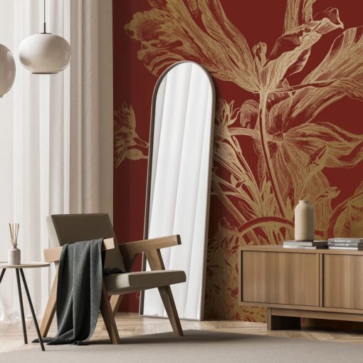 Virág mintás tapéta gyönyörű színekben