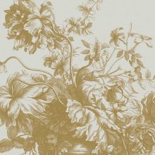 Tapéta gyönyörű arany virágokkal