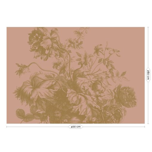 Tapéta gyönyörű arany virágokkal