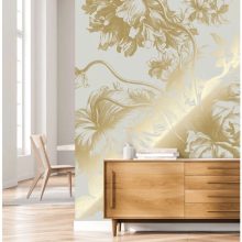 Tapéta gyönyörű arany virágokkal