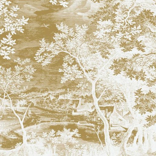 Arany, tájat ábrázoló tapéta