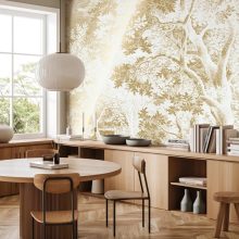 Arany, tájat ábrázoló tapéta