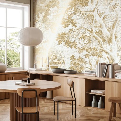 Arany, tájat ábrázoló tapéta