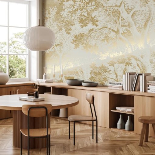 Arany, tájat ábrázoló tapéta