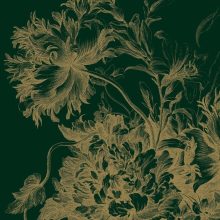 Tapéta hatalmas arany virágokkal