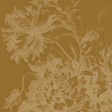 Tapéta hatalmas arany virágokkal