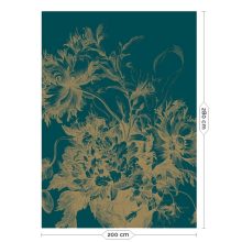 Tapéta hatalmas arany virágokkal