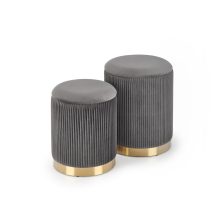 Szürke puff szett belső tárolóval