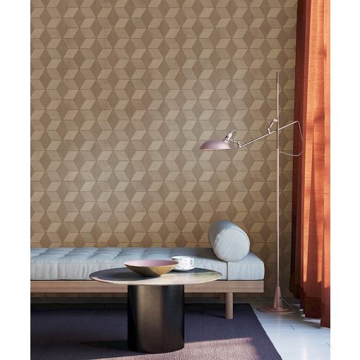 Manhattan geometriai  mintás tapéta, csíkos tapéta, tapéta nappaliba