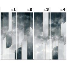 Ombre Crossing  Geometriai mintás tapéta, Arany tapéta, Kék tapéta, Márvány mintás tapéta