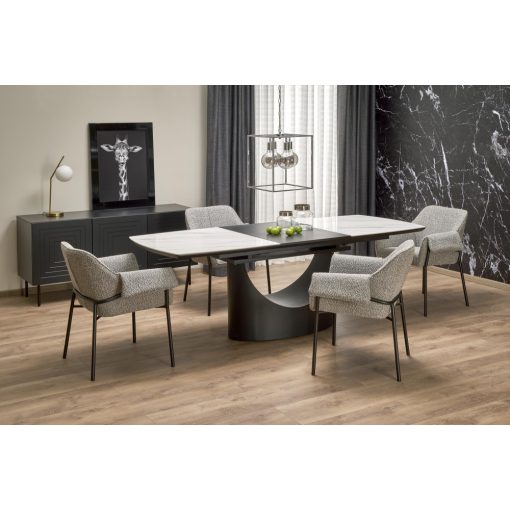 Osman étkezőasztal, Márvány étkezőasztla, kihúzható étkezőasztal, nagy étkezőasztal