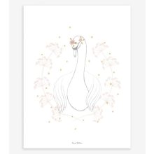  Botany - swan and flowers