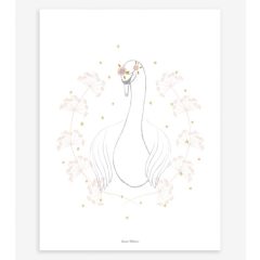  Botany - swan and flowers