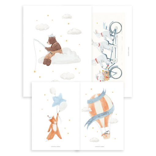 Gentle friends - set of 4 posters