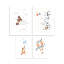 Gentle friends - set of 4 posters