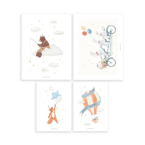 Gentle friends - set of 4 posters