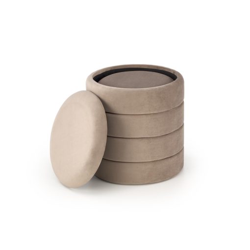 Kerek puff tárolóval, puff előszobába, puff nappaliba