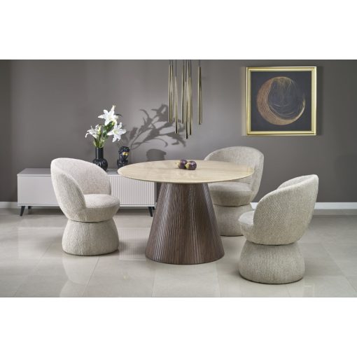 Kerek kasmír asztal