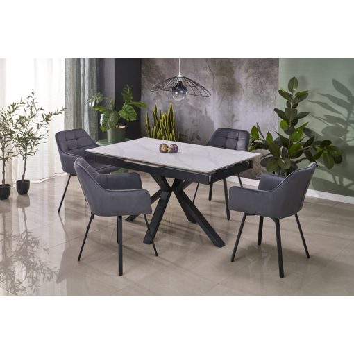 Fekete bővíthető asztal