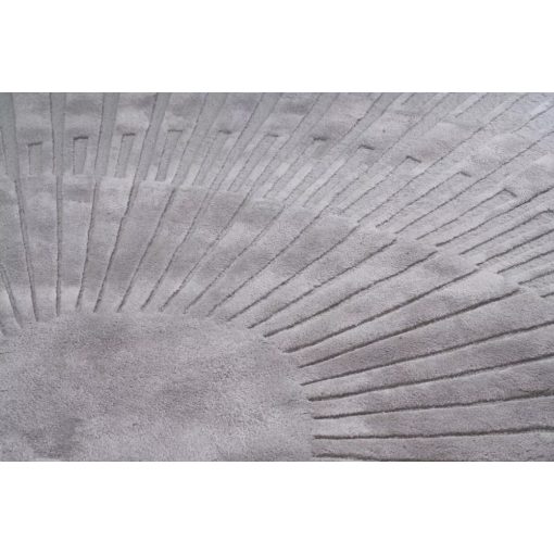 Kézzel szőtt kerek szőnyeg világos szürke