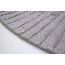 Kézzel szőtt kerek szőnyeg világos szürke